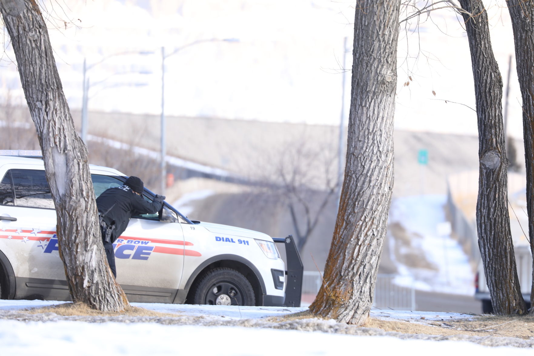 A lone officer